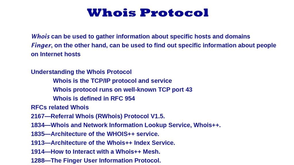whois protocol