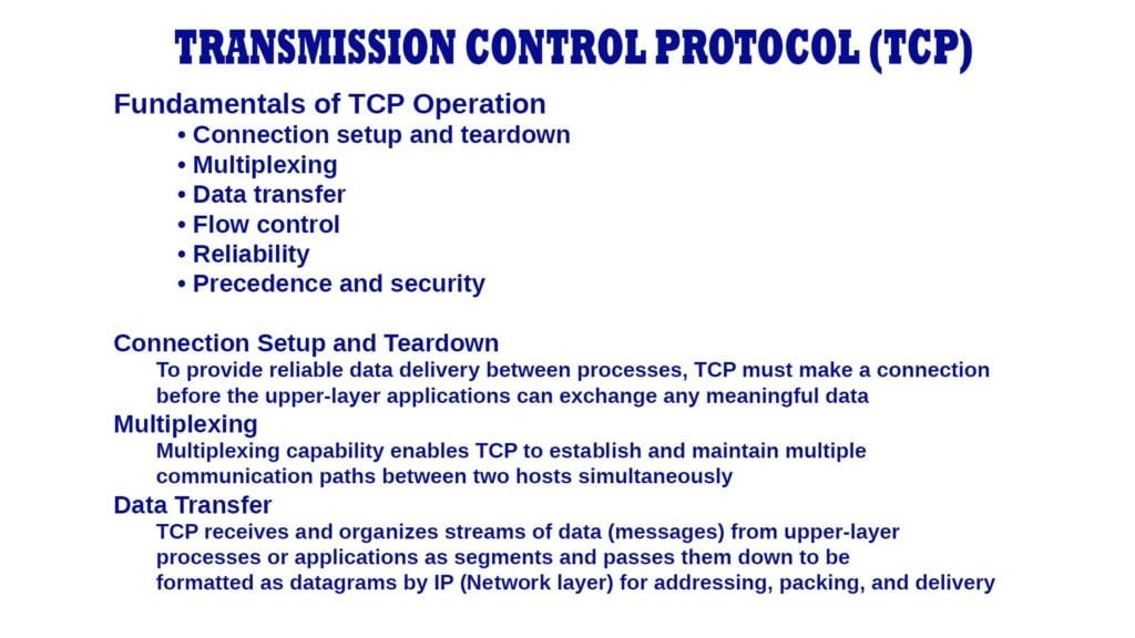 TRANSMISSION CONTROL PROTOCOL