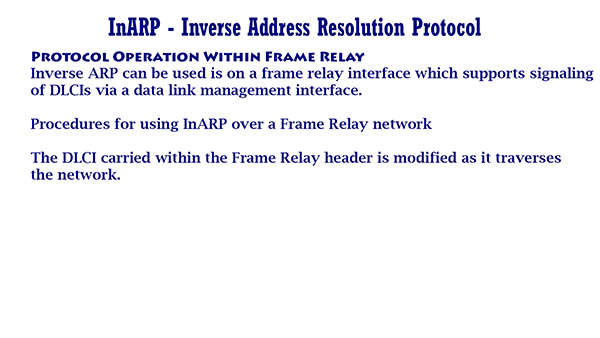 InARP Inverse Address Resolution Protocol