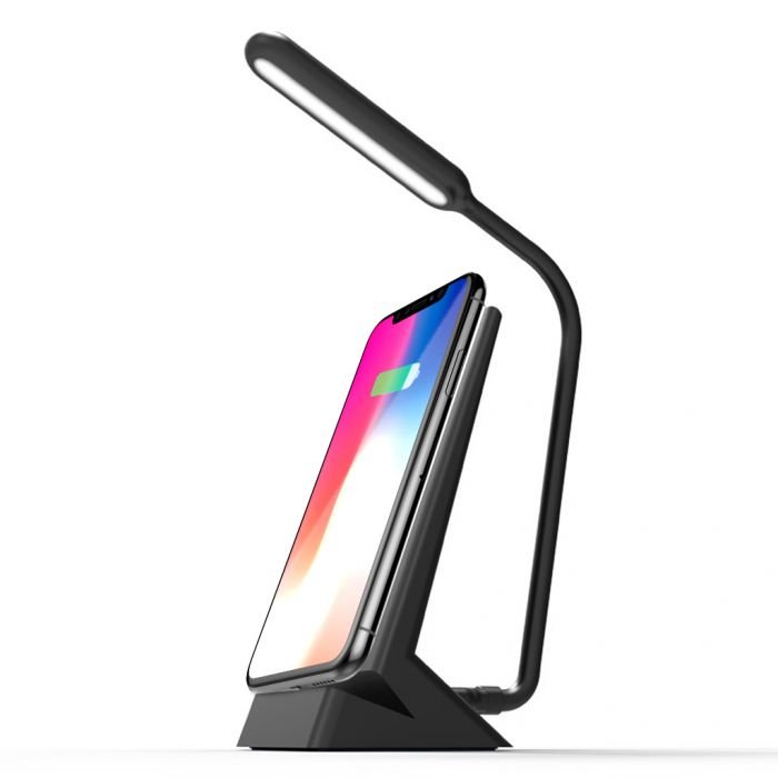 $17.99 (€15.44) Shipped for Funxim W9 10W Qi Wireless Fast Charging Stand with USB Desk Lamp