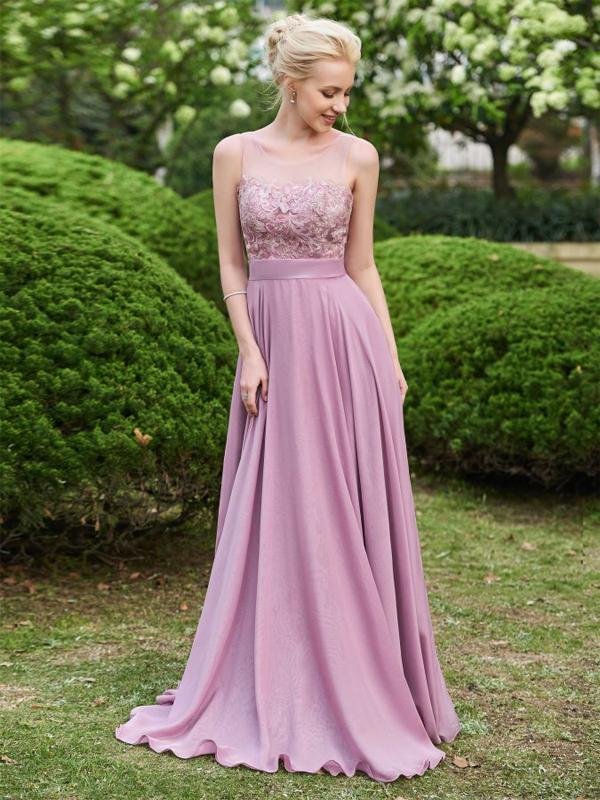LaceShe Women's Sleeveless Stunning Bridesmaid Dress