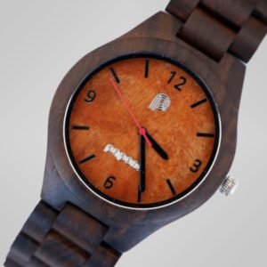 Get 38% discount on Papona Natural Wood Watch For Men - Dark Brown